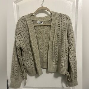 Sage Green Cropped Cardigan NWOT